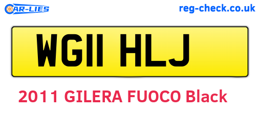 WG11HLJ are the vehicle registration plates.