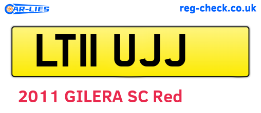LT11UJJ are the vehicle registration plates.