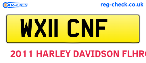 WX11CNF are the vehicle registration plates.
