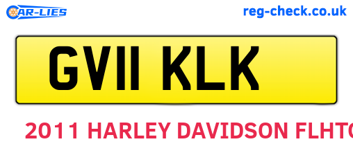 GV11KLK are the vehicle registration plates.