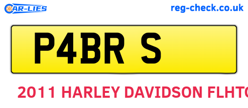 P4BRS are the vehicle registration plates.