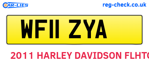 WF11ZYA are the vehicle registration plates.