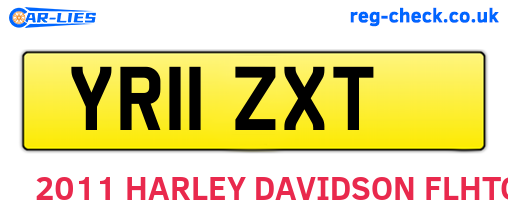 YR11ZXT are the vehicle registration plates.