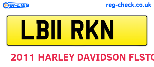 LB11RKN are the vehicle registration plates.