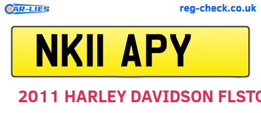 NK11APY are the vehicle registration plates.