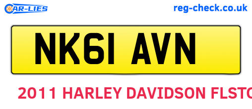 NK61AVN are the vehicle registration plates.