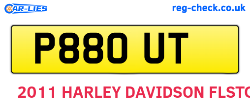 P88OUT are the vehicle registration plates.