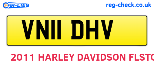 VN11DHV are the vehicle registration plates.