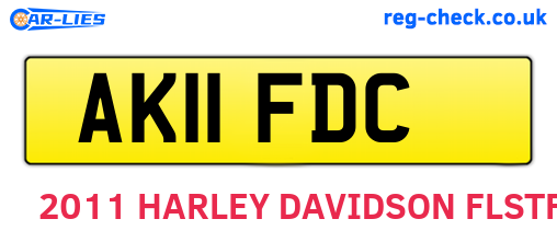 AK11FDC are the vehicle registration plates.