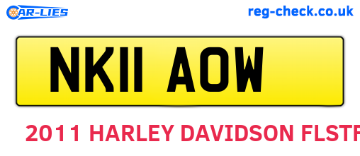 NK11AOW are the vehicle registration plates.