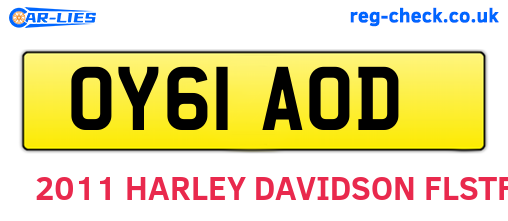 OY61AOD are the vehicle registration plates.