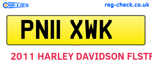 PN11XWK are the vehicle registration plates.
