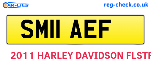 SM11AEF are the vehicle registration plates.