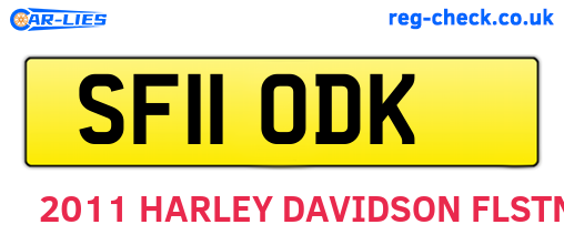 SF11ODK are the vehicle registration plates.