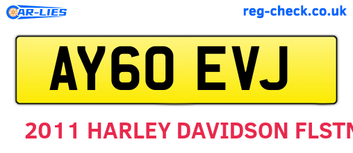 AY60EVJ are the vehicle registration plates.