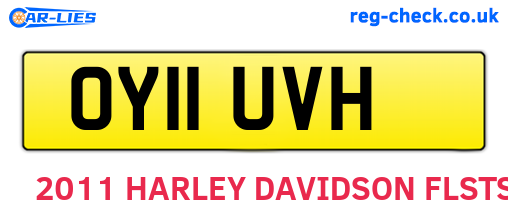 OY11UVH are the vehicle registration plates.