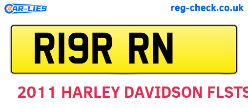 R19RRN are the vehicle registration plates.