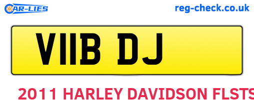 V11BDJ are the vehicle registration plates.