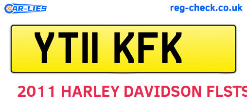 YT11KFK are the vehicle registration plates.