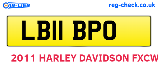 LB11BPO are the vehicle registration plates.