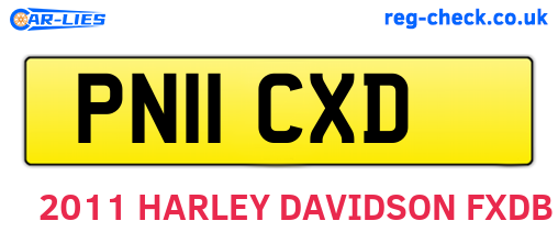 PN11CXD are the vehicle registration plates.