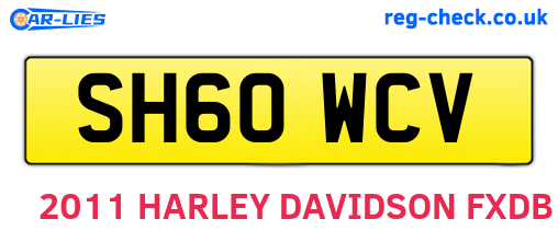 SH60WCV are the vehicle registration plates.