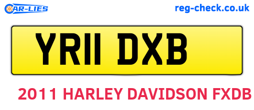 YR11DXB are the vehicle registration plates.