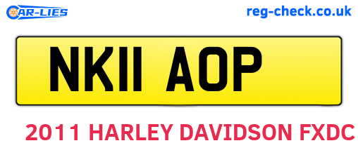 NK11AOP are the vehicle registration plates.
