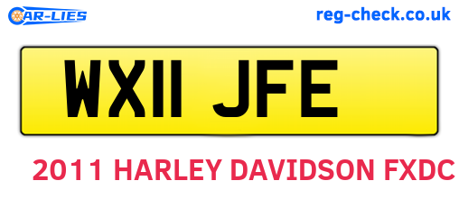 WX11JFE are the vehicle registration plates.