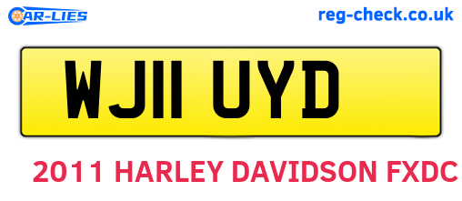 WJ11UYD are the vehicle registration plates.