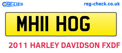 MH11HOG are the vehicle registration plates.