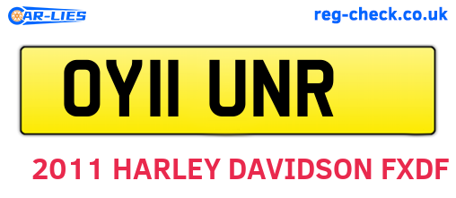 OY11UNR are the vehicle registration plates.