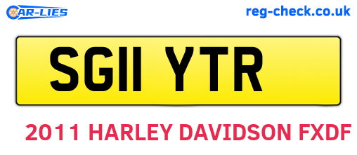 SG11YTR are the vehicle registration plates.