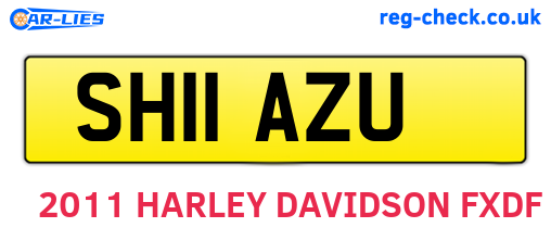 SH11AZU are the vehicle registration plates.