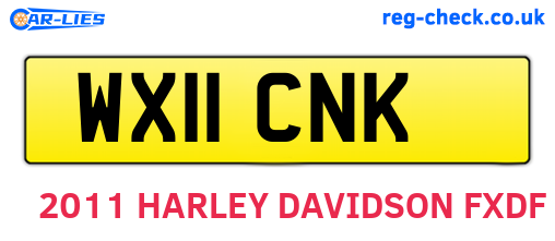 WX11CNK are the vehicle registration plates.