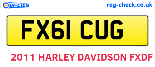 FX61CUG are the vehicle registration plates.