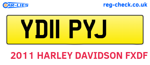YD11PYJ are the vehicle registration plates.