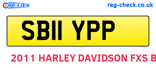 SB11YPP are the vehicle registration plates.