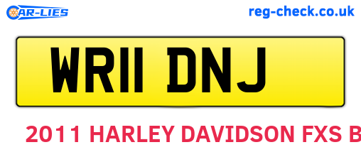 WR11DNJ are the vehicle registration plates.
