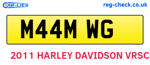 M44MWG are the vehicle registration plates.