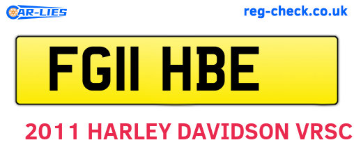 FG11HBE are the vehicle registration plates.