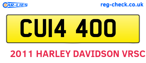 CUI4400 are the vehicle registration plates.