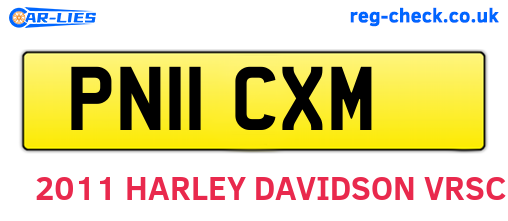 PN11CXM are the vehicle registration plates.