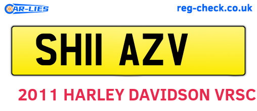 SH11AZV are the vehicle registration plates.
