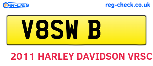 V8SWB are the vehicle registration plates.