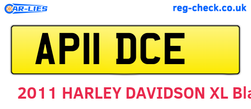 AP11DCE are the vehicle registration plates.