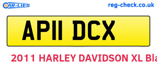AP11DCX are the vehicle registration plates.