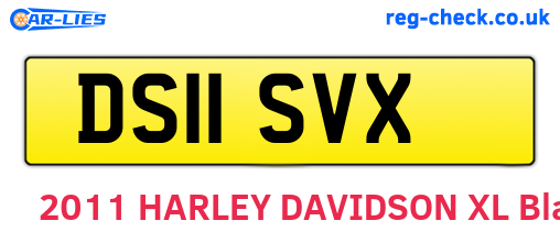 DS11SVX are the vehicle registration plates.