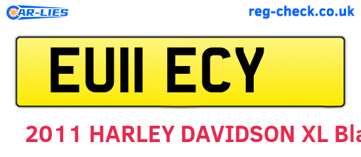 EU11ECY are the vehicle registration plates.