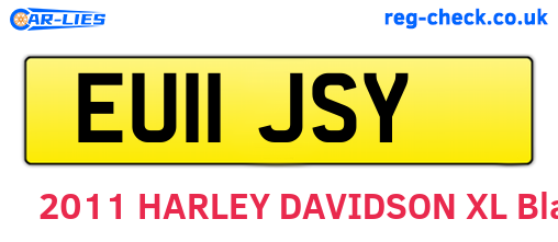 EU11JSY are the vehicle registration plates.